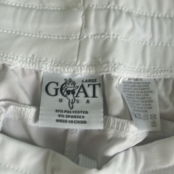 Men's GOAT White Shorts with Embroidered Flag - Picture 6 of 6